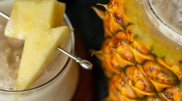 Smoky Stardust in glass and pineapple.